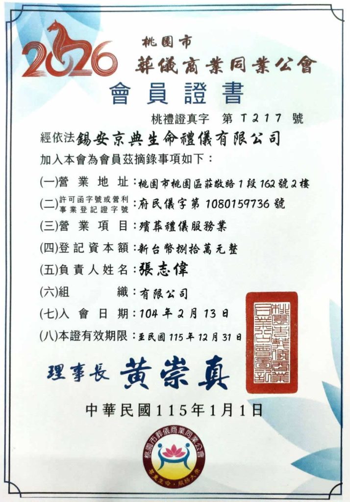 錫安京典是禮儀公會成員